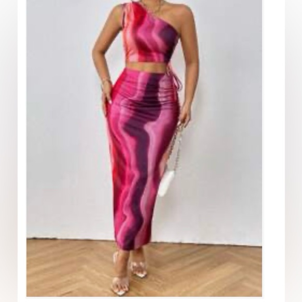 Crop top and skirt